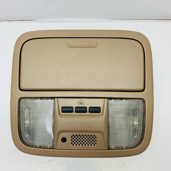 1999-2003 Honda or Acura Overhead Console Dome Map Lights Homelink TAN OEM - Picture 1 of 11